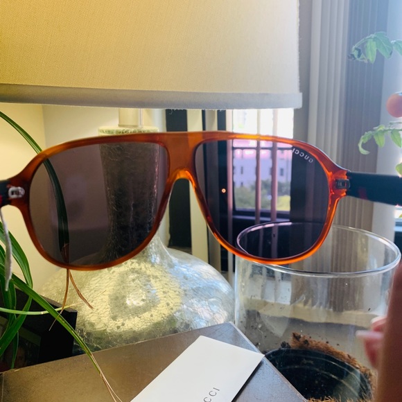 Authentic GUCCI 59mmPilot Acetate logo sunglasses - Picture 6 of 14